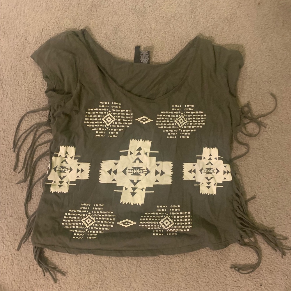 Ultra flirt army green top